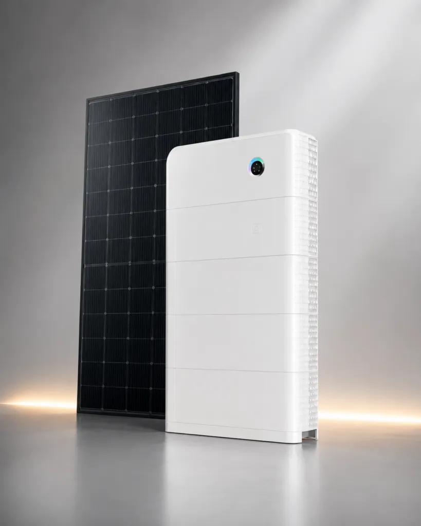 Einfamilienhaus mit Photovoltaikanlage und Stromspeicher