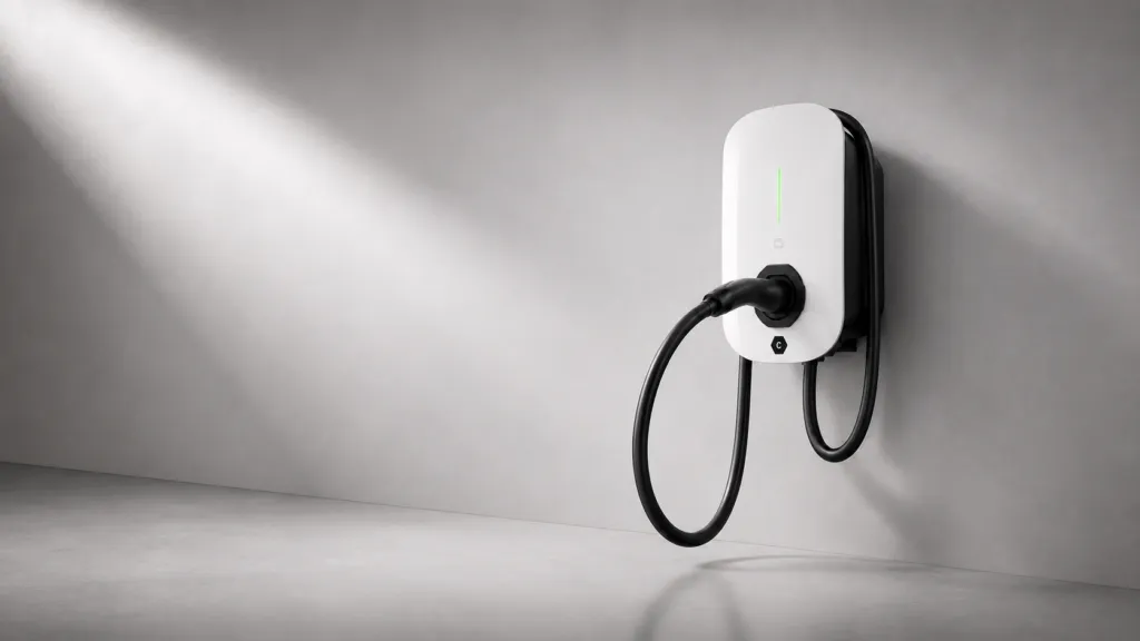 Elektroauto lädt an einer Wallbox mit Solarstrom